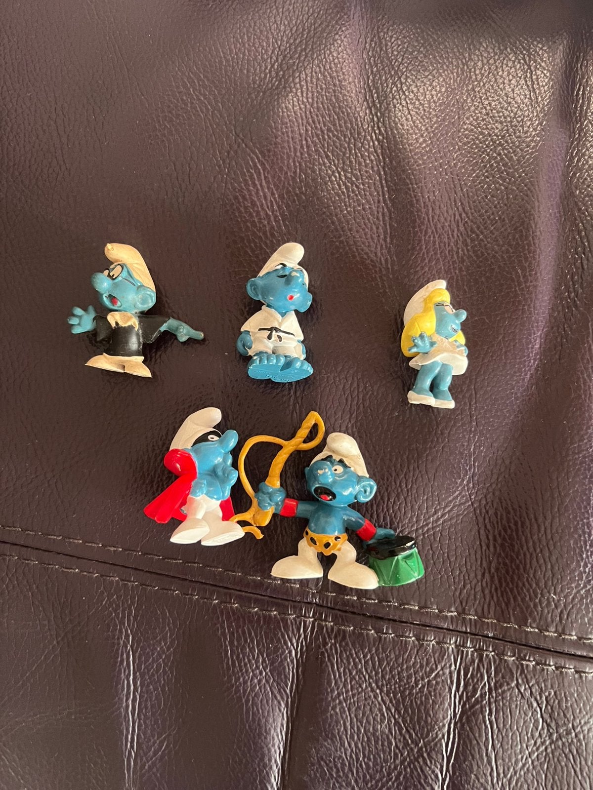 5 oude smurfen, Verzenden, Zo goed als nieuw, Verschillende Smurfen
