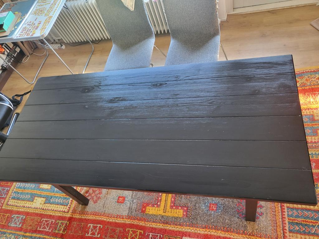 Eettafel zwart 170x78, Huis en Inrichting, Tafels | Eettafels, Ophalen, Rechthoekig, 50 tot 100 cm