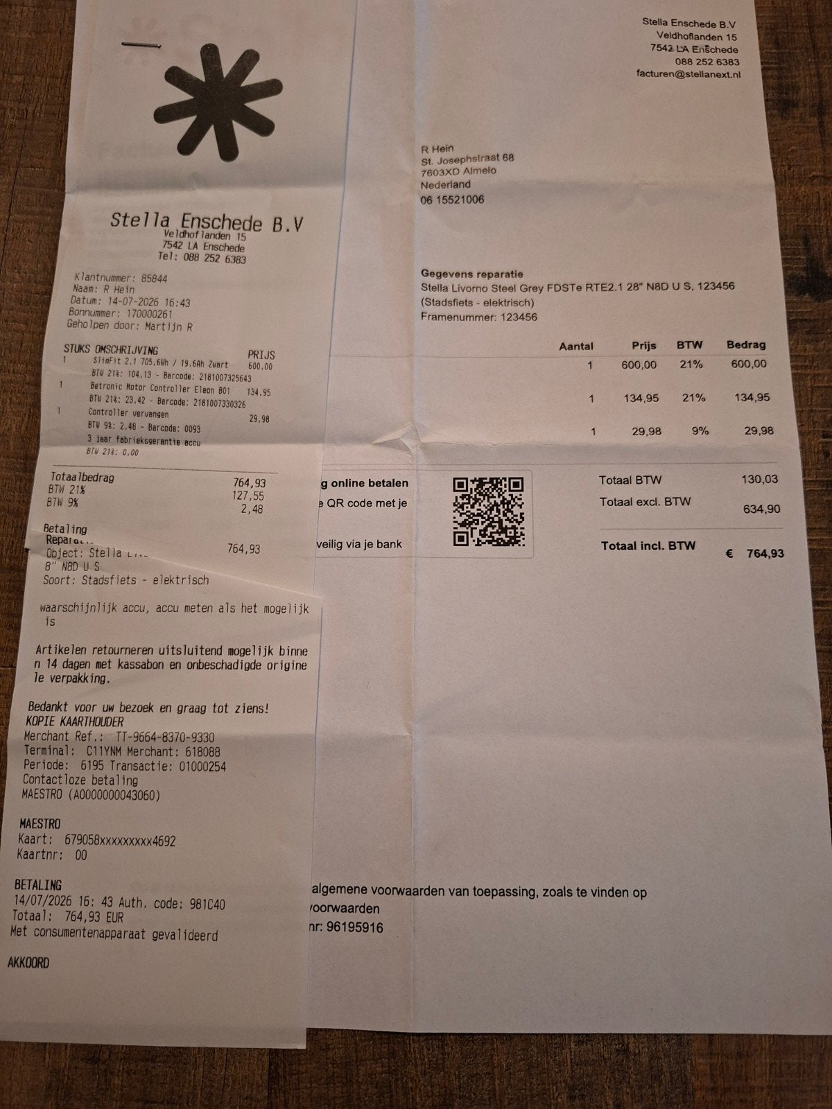 Stella Livorno elektrische fiets met fietstassen, Fietsen en Brommers, Elektrische fietsen, Ophalen