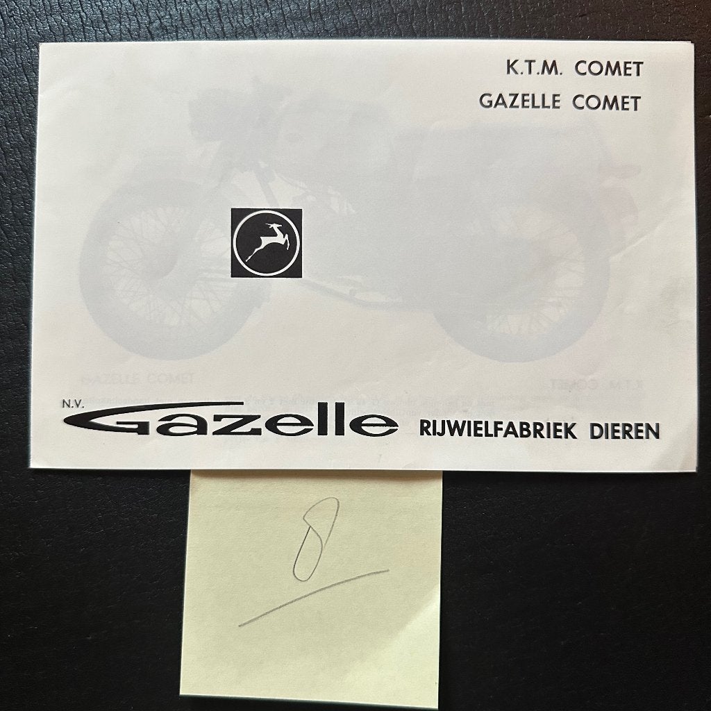 #8) GAZELLE & KTM Comet - 1966 Bromfiets Folder, Verzenden, Gelezen, Folder