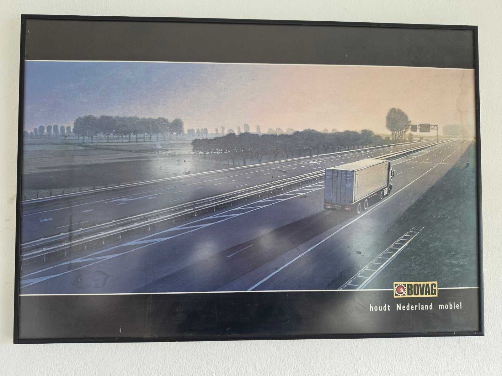 Bovag poster 'houdt Nederland mobiel' - Vrachtwagen, 50 – 75, Gebruikt, Ophalen of Verzenden, 75 tot 100 cm