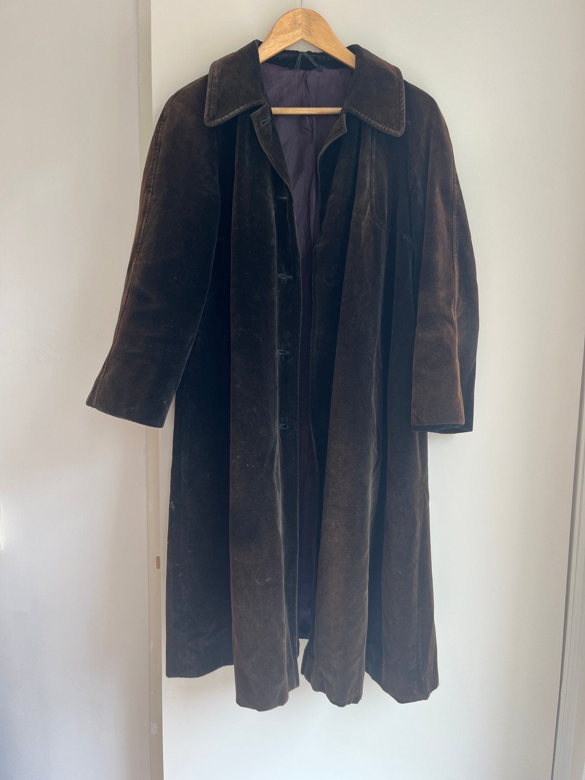 vintage fluwelen jas, Ophalen of Verzenden, Gedragen, Maat 38/40 (M), Zwart