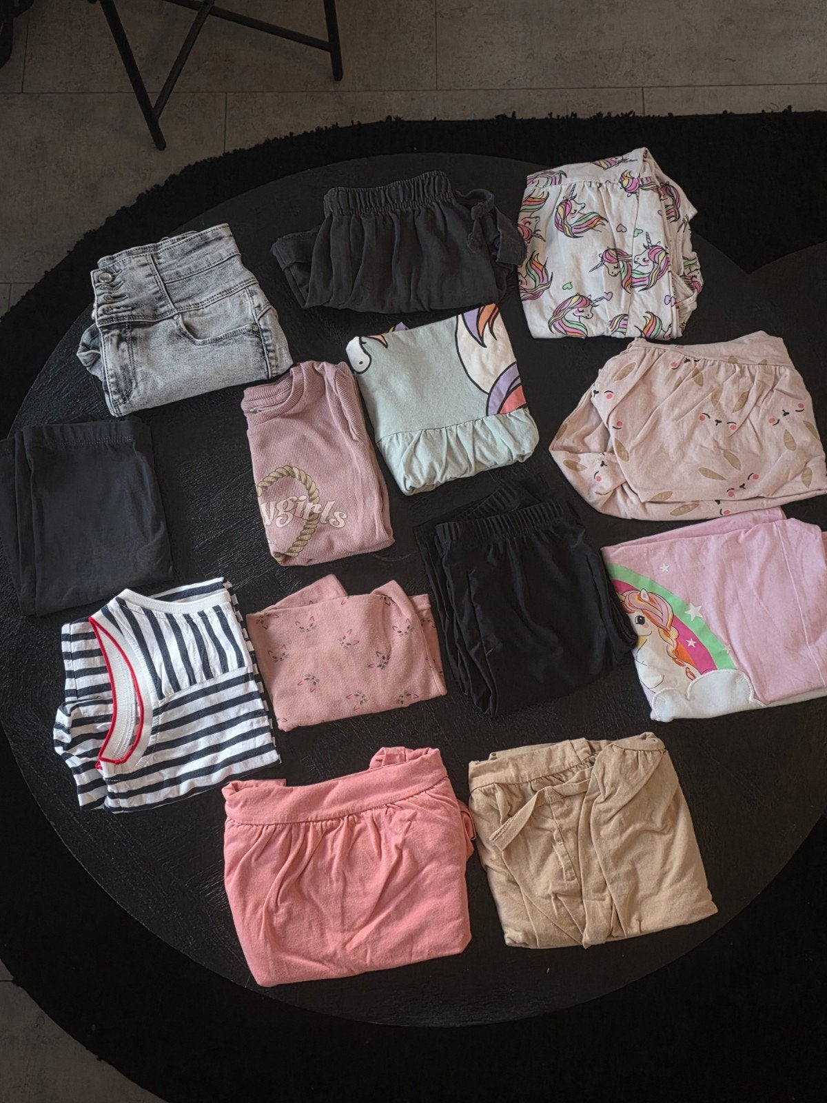 kleding pakket meisjes zomer jurkjes unicorn 134/140, Meisje, Ophalen of Verzenden, Zo goed als nieuw, Setje