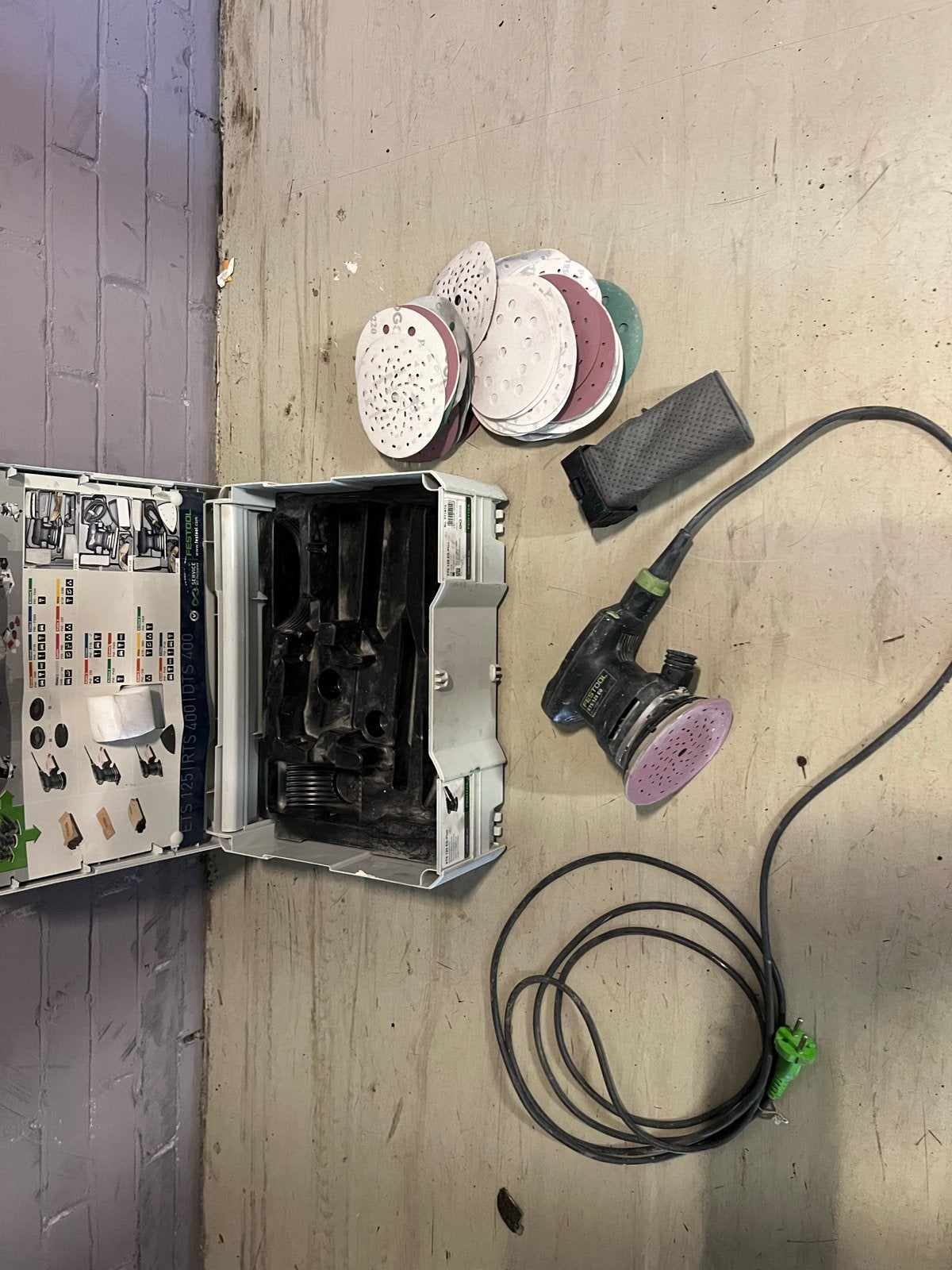 Festool ETS 125 EQ-Plus Excentrische Schuurmachine, Ophalen of Verzenden, Gebruikt, Minder dan 600 watt, Excentrische schuurmachine