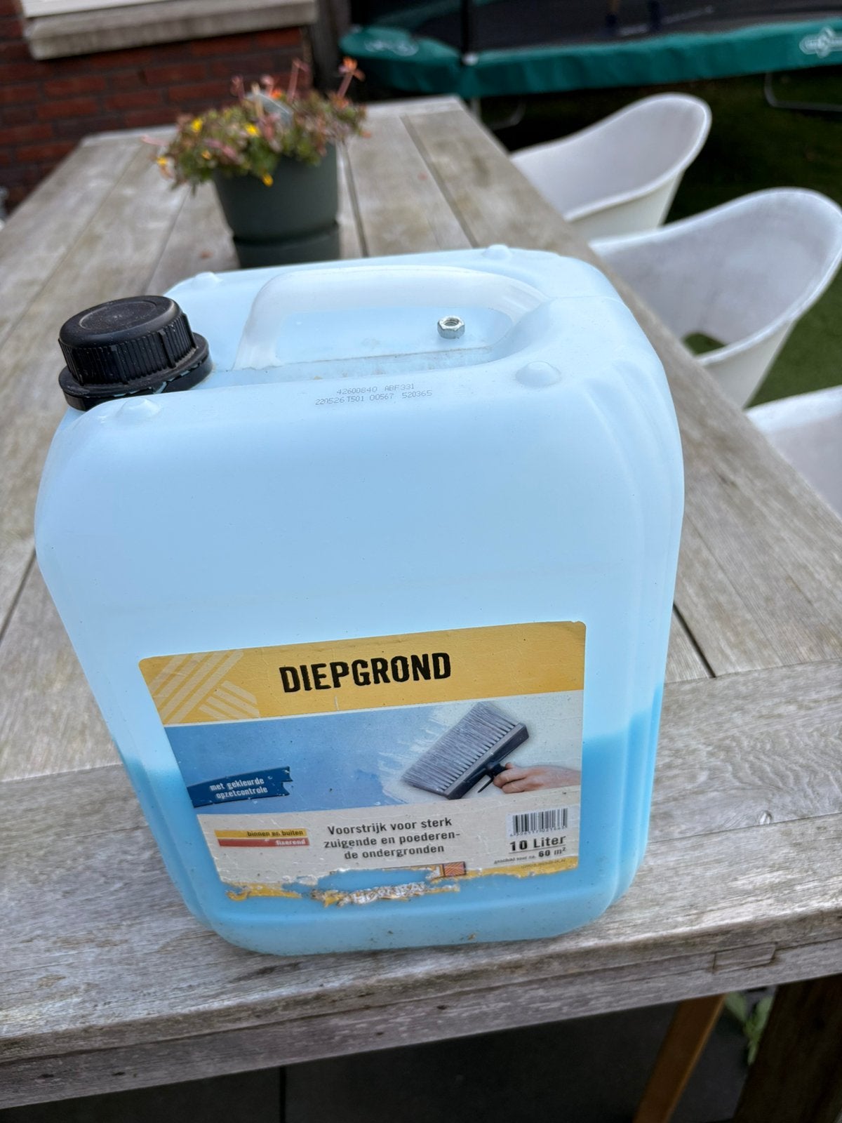 5L Diepgrond Hornbach gratis, Minder dan 5 liter, Ophalen, Zo goed als nieuw, Blauw