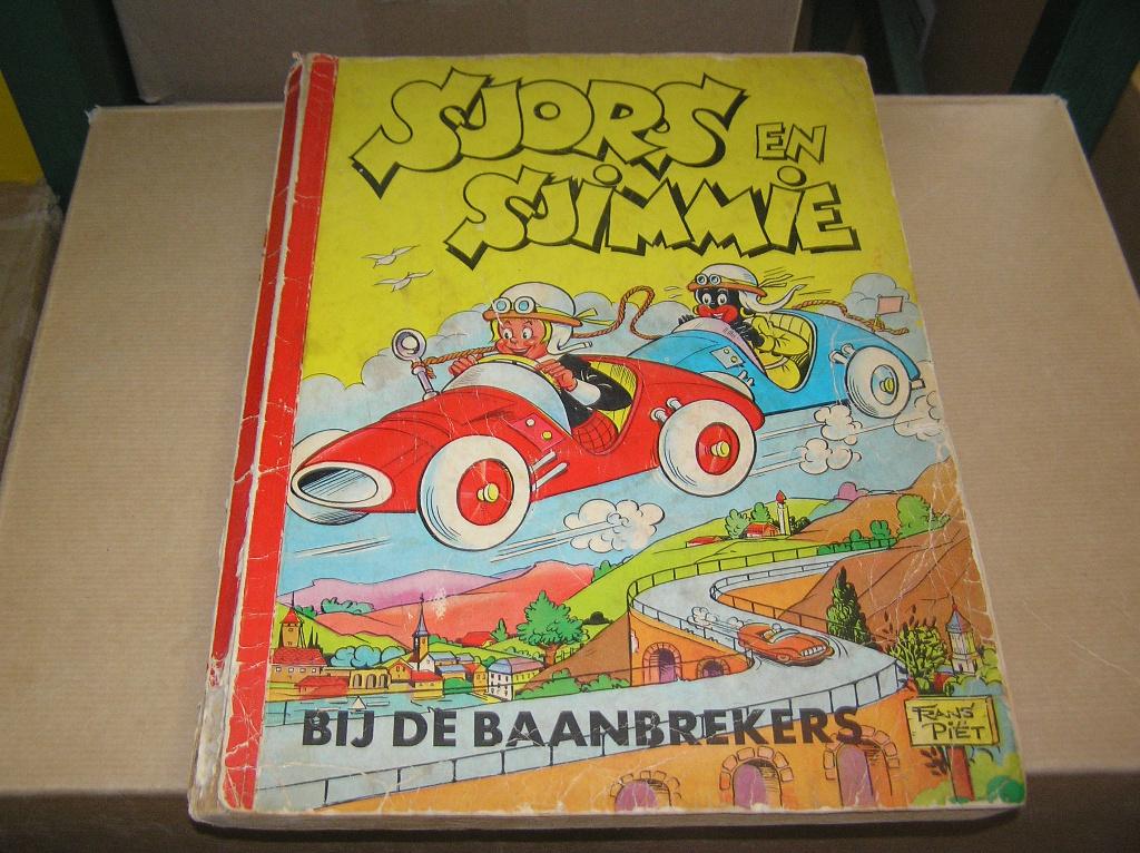 Sjors en Sjimmie bij de baanbrekers- Frans Piët, Boeken, Stripboeken, Gelezen, Eén stripboek, Ophalen of Verzenden, Frans Piët