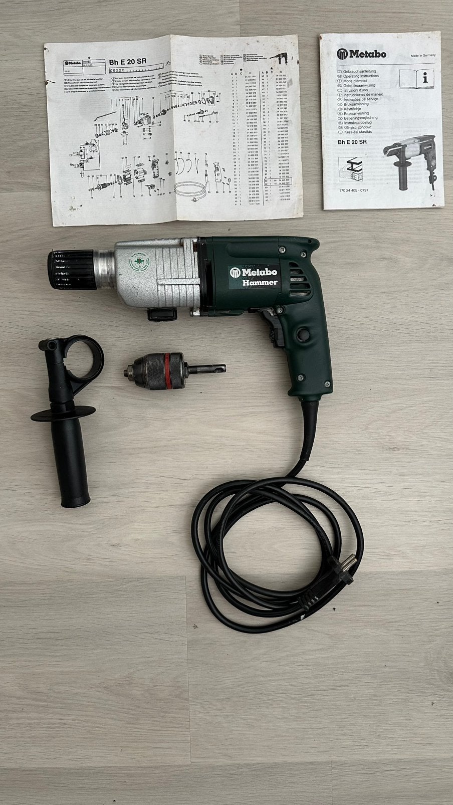 Metabo BH E 20 SR – Boorhamer 230V, Gebruikt, Variabele snelheid, 400 tot 600 watt, Ophalen
