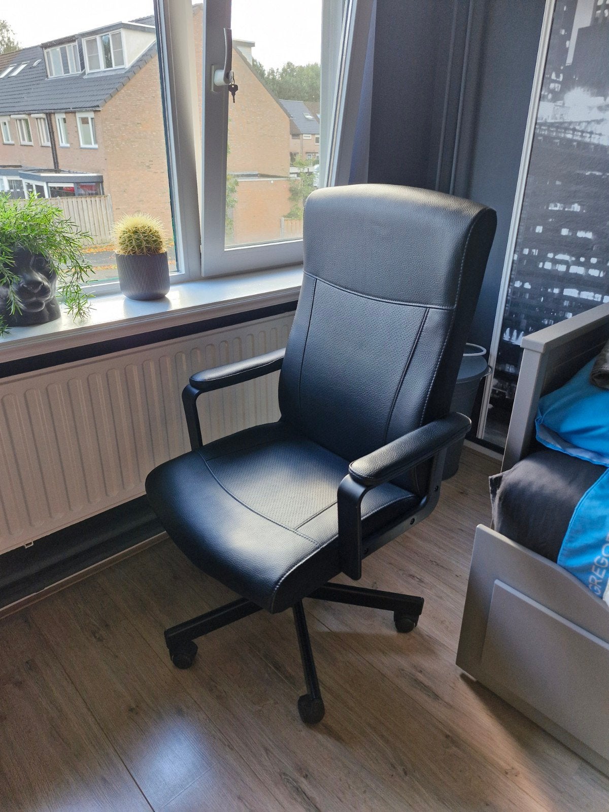 IKEA LINNMON / ADILS bureau met bureaustoel, Ophalen, Zwart, Gebruikt, Spaanplaat of MDF
