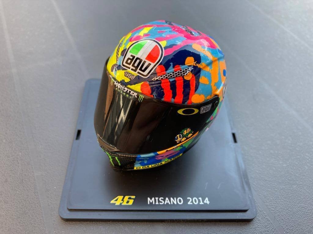 ✅ Valentino Rossi 1:5 helm 2014 Misano Yamaha YZR-M1 MotoGP, Verzamelen, Automerken, Motoren en Formule 1, Ophalen of Verzenden
