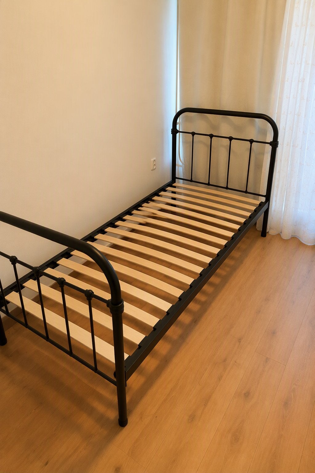 Bed 1 persoons, Ophalen, 90 cm, Eenpersoons, Wit
