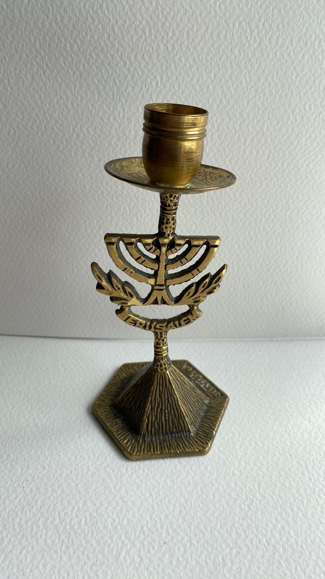 Menorah Candle holder 13 cm hoog, Ophalen of Verzenden