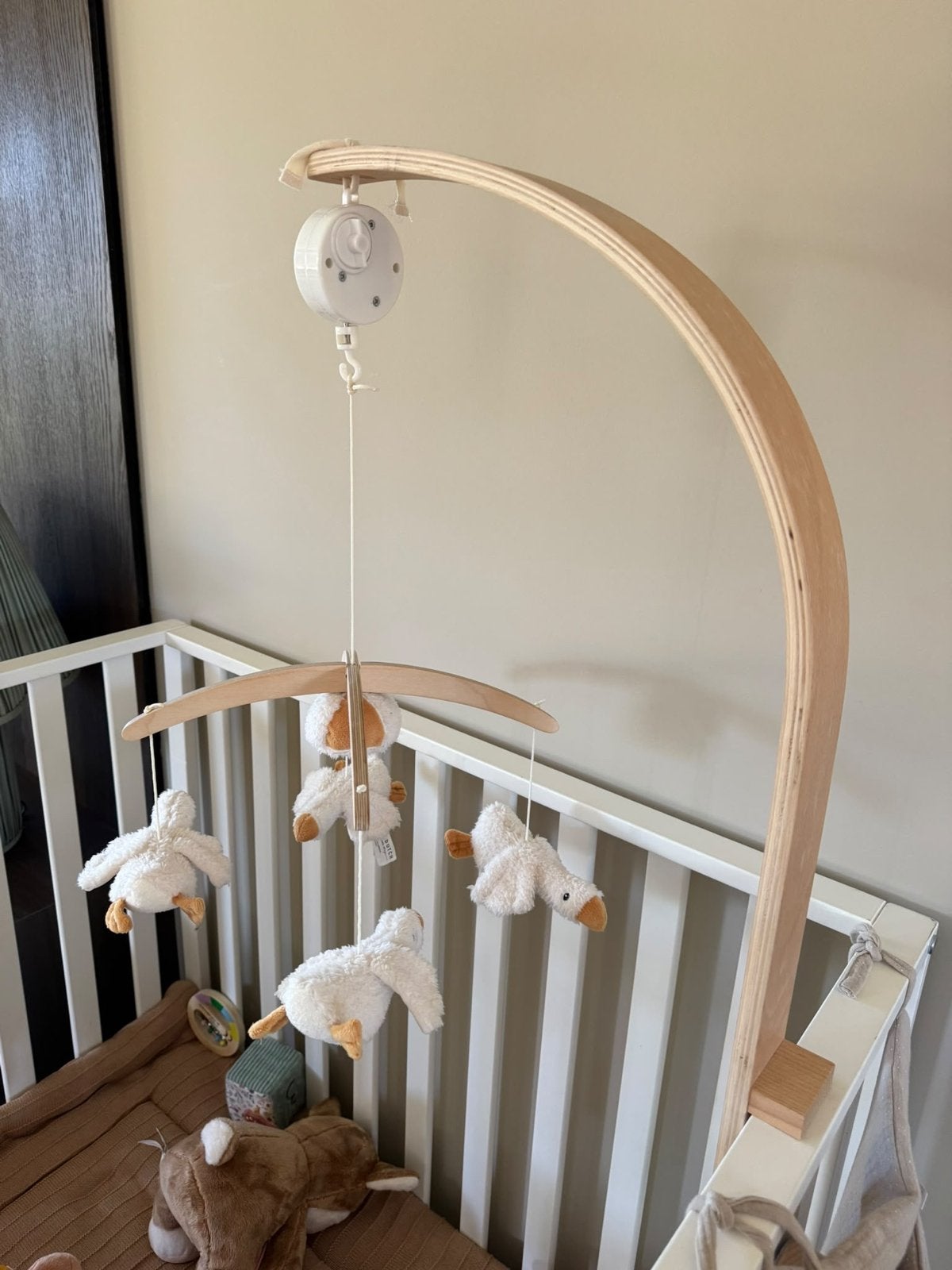 Muziekmobiel Little Dutch Ganzen - Zo goed als nieuw, Kinderen en Baby's, Ophalen of Verzenden, Zo goed als nieuw, Mobiel, Met geluid