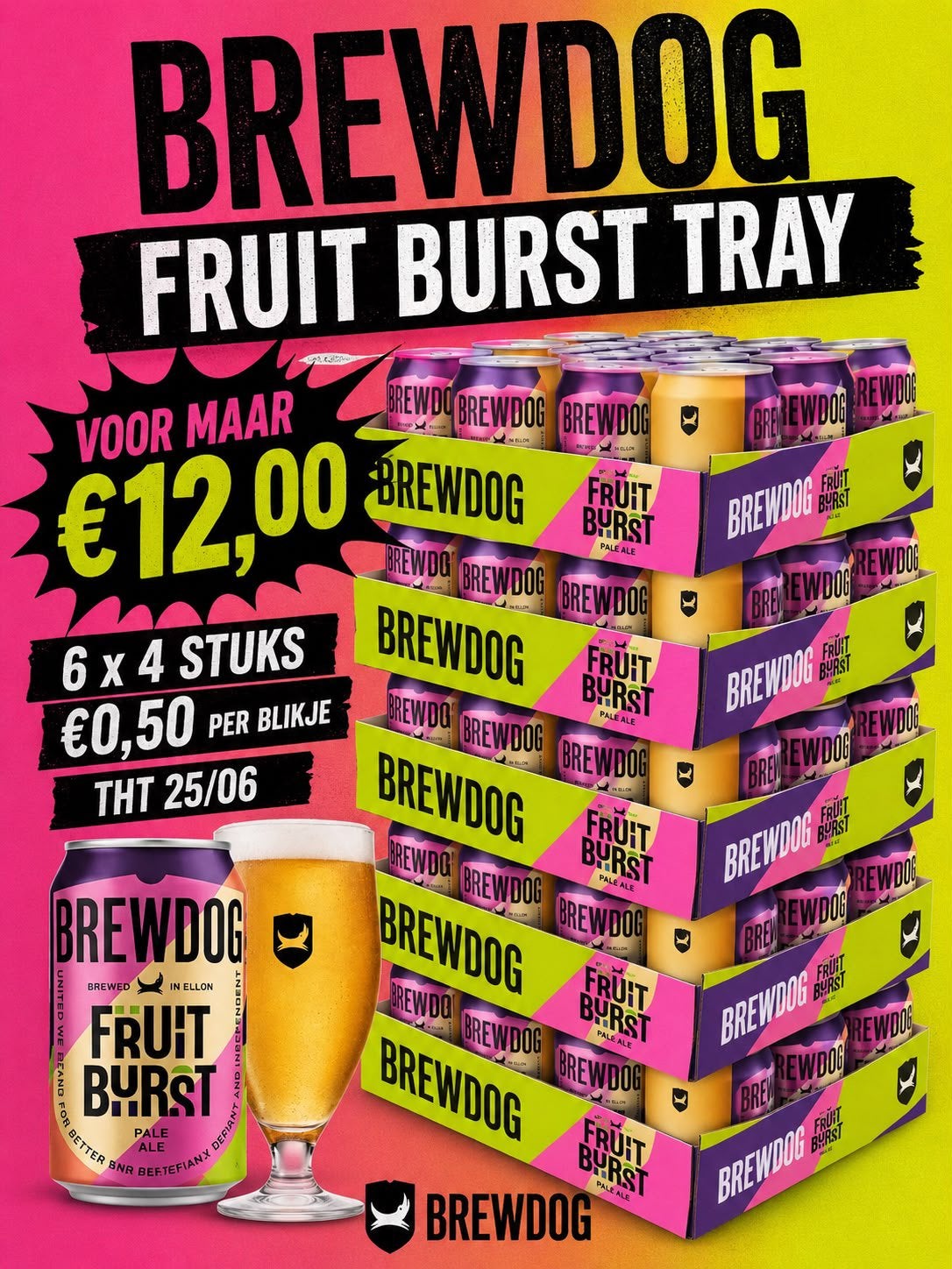 Brewdog fruit burst 12euro tray  24 blikken