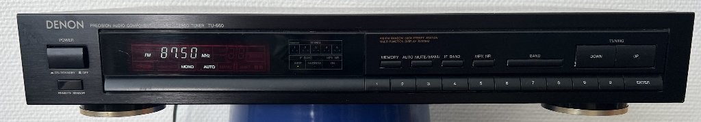 Denon TU-660 AM/FM Stereo Tuner - Voor en Achterzijde, Ophalen of Verzenden, Zo goed als nieuw, Analoog