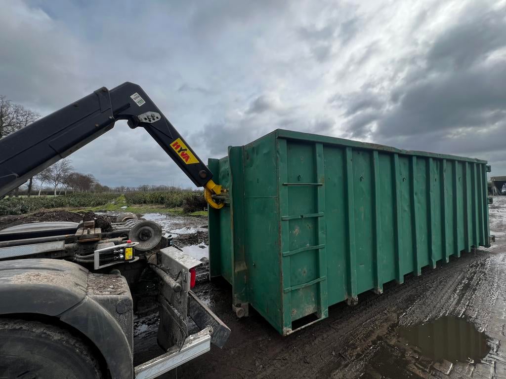 Diverse haakarm containers 30 12 9 6 2.5 kuub kleppen, Ophalen