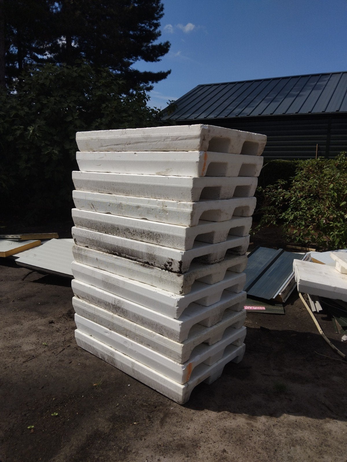 gratis.. Tempex Pallets 120x80x15 cm. 12 st., Ophalen of Verzenden