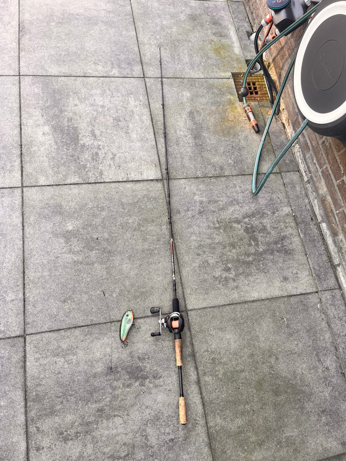 Baitcaster hengel, Watersport en Boten, Hengelsport | Roofvissen, Ophalen of Verzenden, Zo goed als nieuw, Werphengel