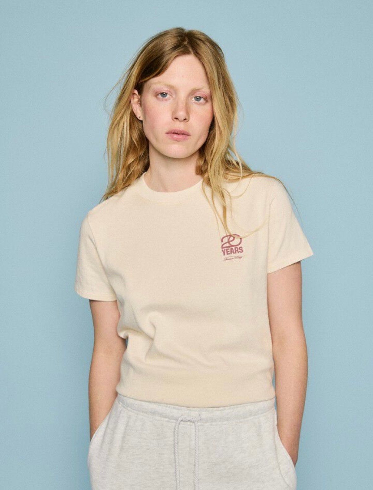 Nieuw American Vintage T-shirt - Maat M, Kleding | Dames, T-shirts, Maat 38/40 (M), Verzenden, Beige, Nieuw