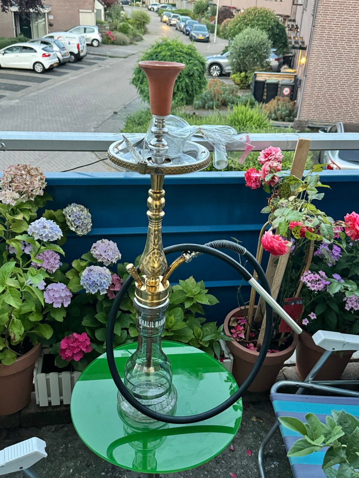 Nieuwe Klassieke Messing Waterpijp (Shisha) – Complete set, Ophalen of Verzenden, Nieuw, (Water)pijp