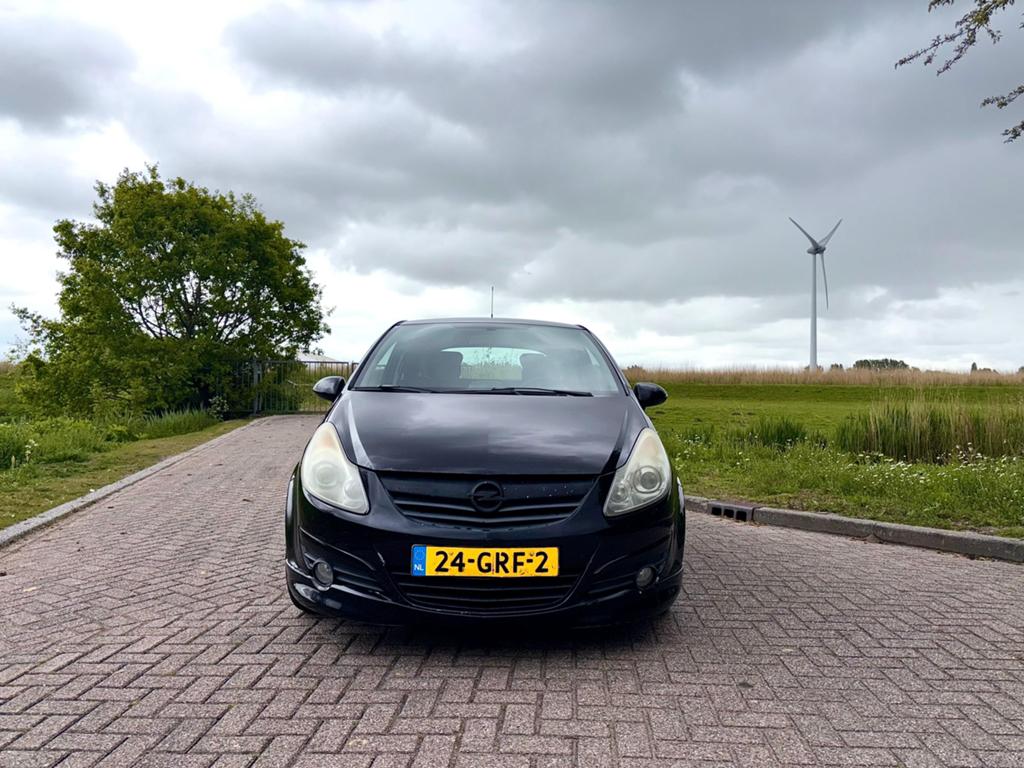 Opel Corsa 1.6 GSI Turbo 3D 2008 Zwart, Auto's, 4 cilinders, 150 pk, Zwart, Origineel Nederlands