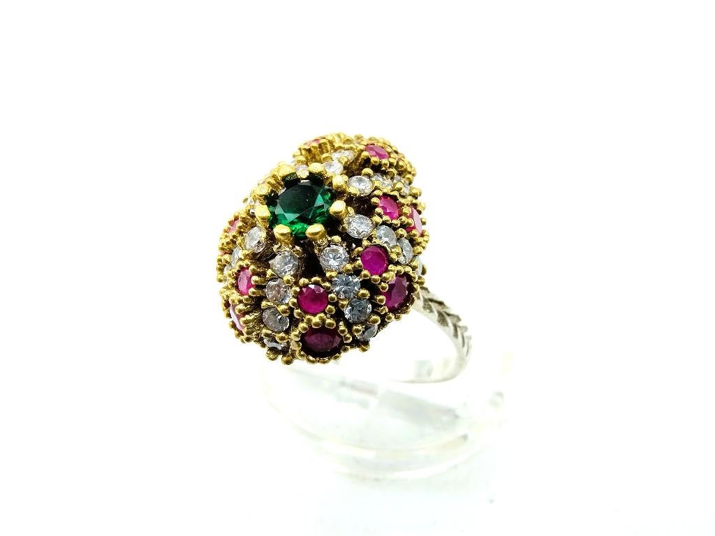 Zilveren Ottomaanse ring met toermalijn, zirkonia, Met strass, Info@zilverwebsite.nl, Verzenden, Nieuw
