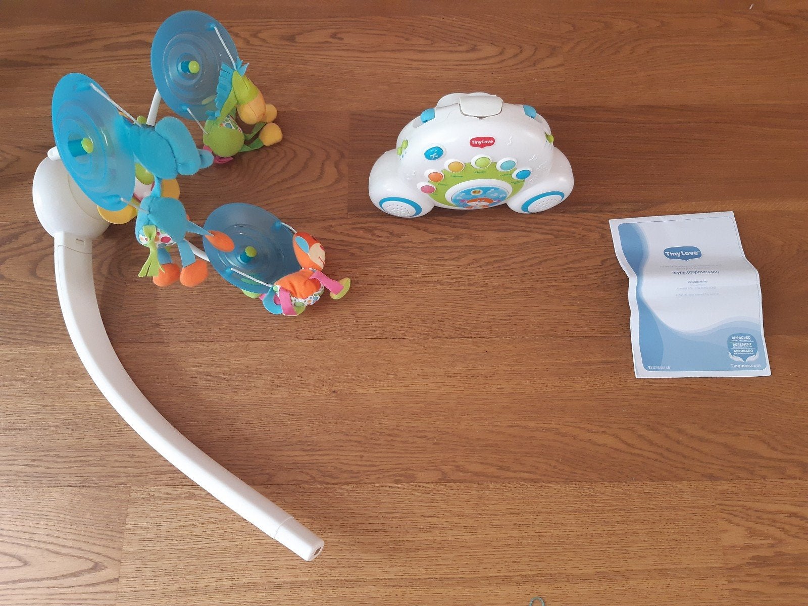 Tiny Love Mobiel met licht en geluid, Ophalen, Zo goed als nieuw, Mobiel, Met licht