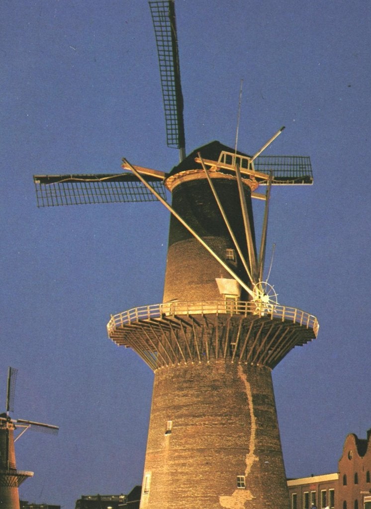 988292 Schiedam ZH 80+ Molen  zegel Kinderpostzegel 2008, Ophalen of Verzenden, 1980 tot heden, Gelopen, Zuid-Holland