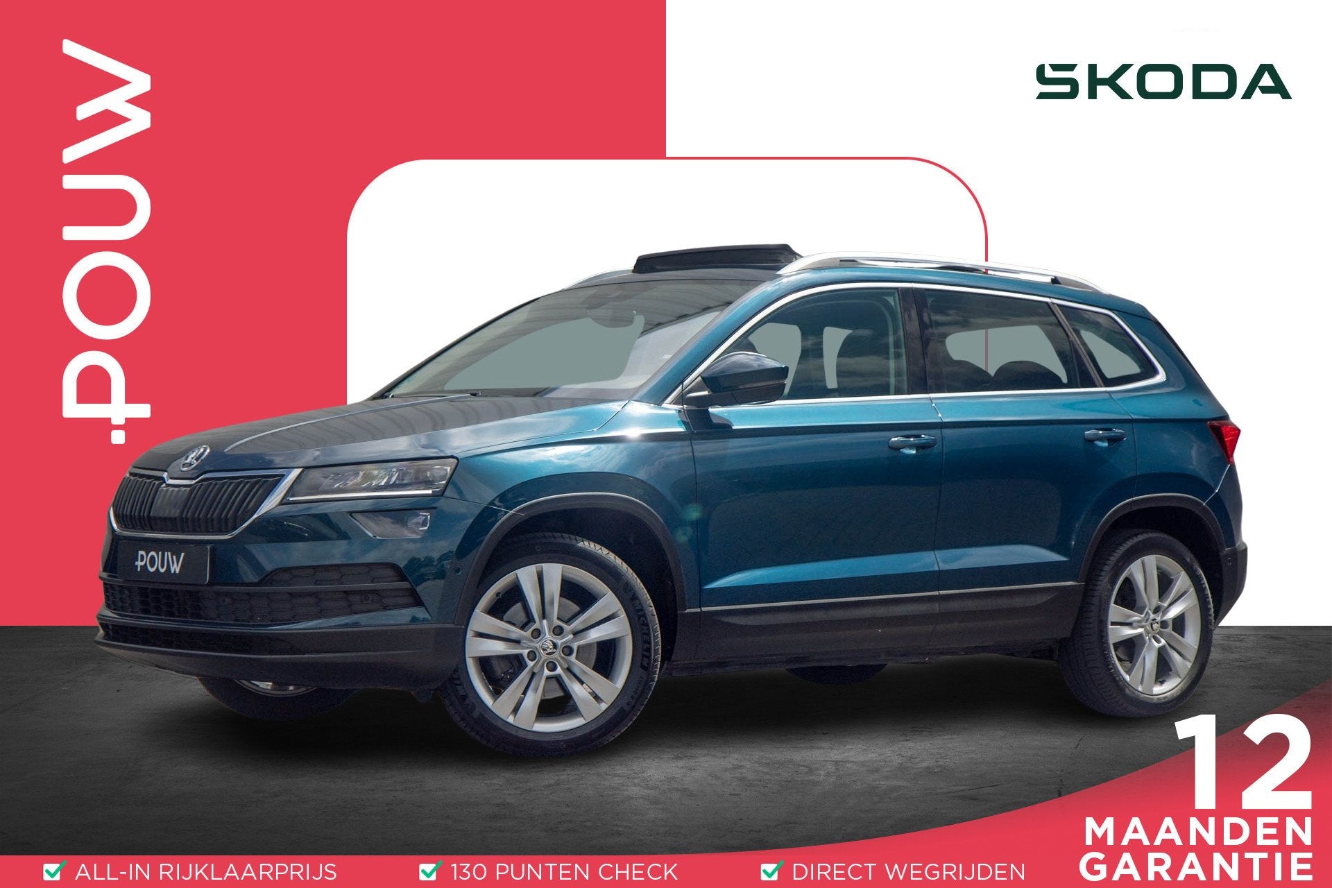 Skoda Karoq 1.0 TSI 115pk Style Business | Panoramadak | Can, Auto's, Skoda, Voorwielaandrijving, 12 maanden, Stof, Gebruikt