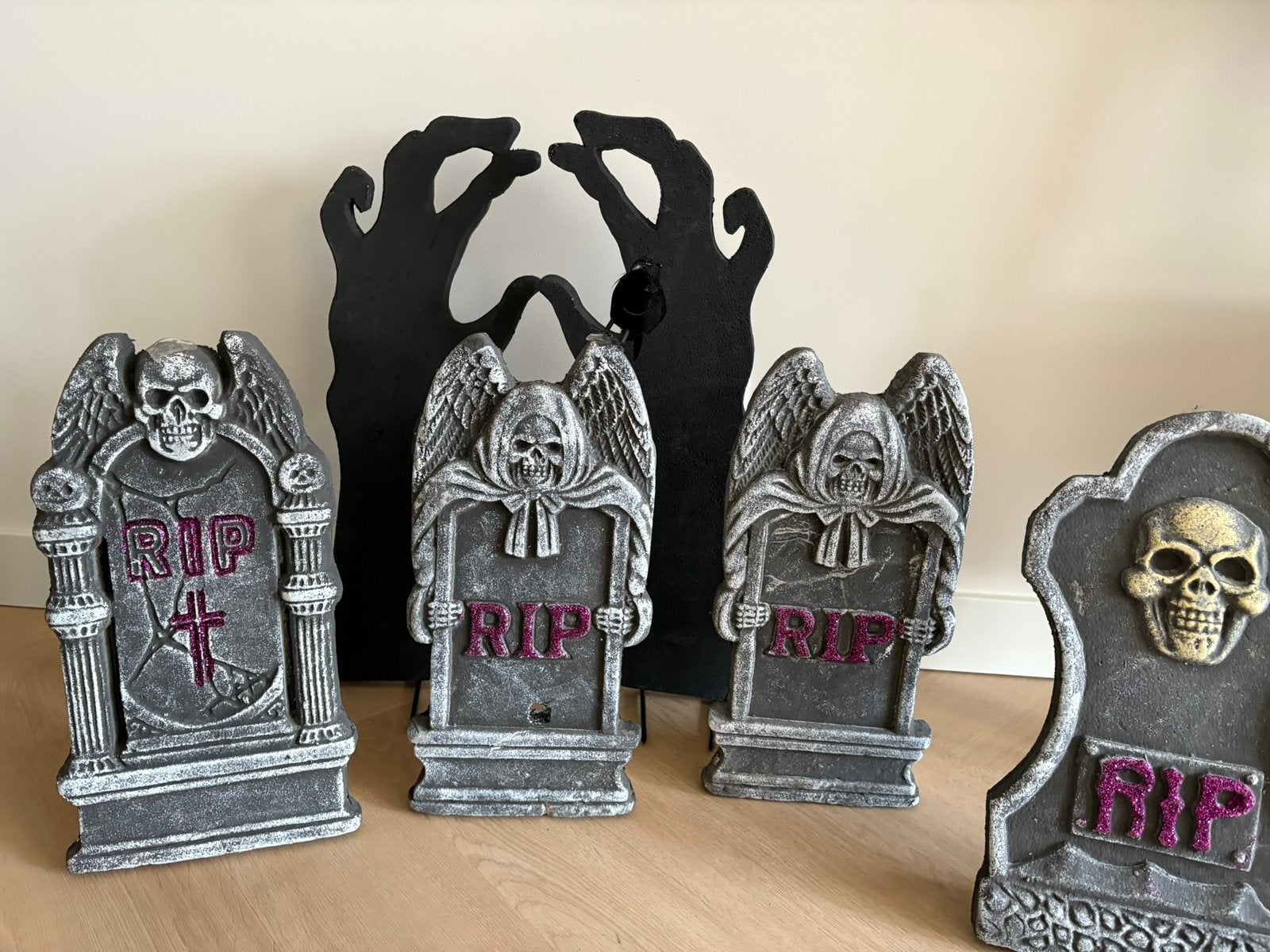 Halloween grafstenen foam en hard plastic, Ophalen of Verzenden, Zo goed als nieuw