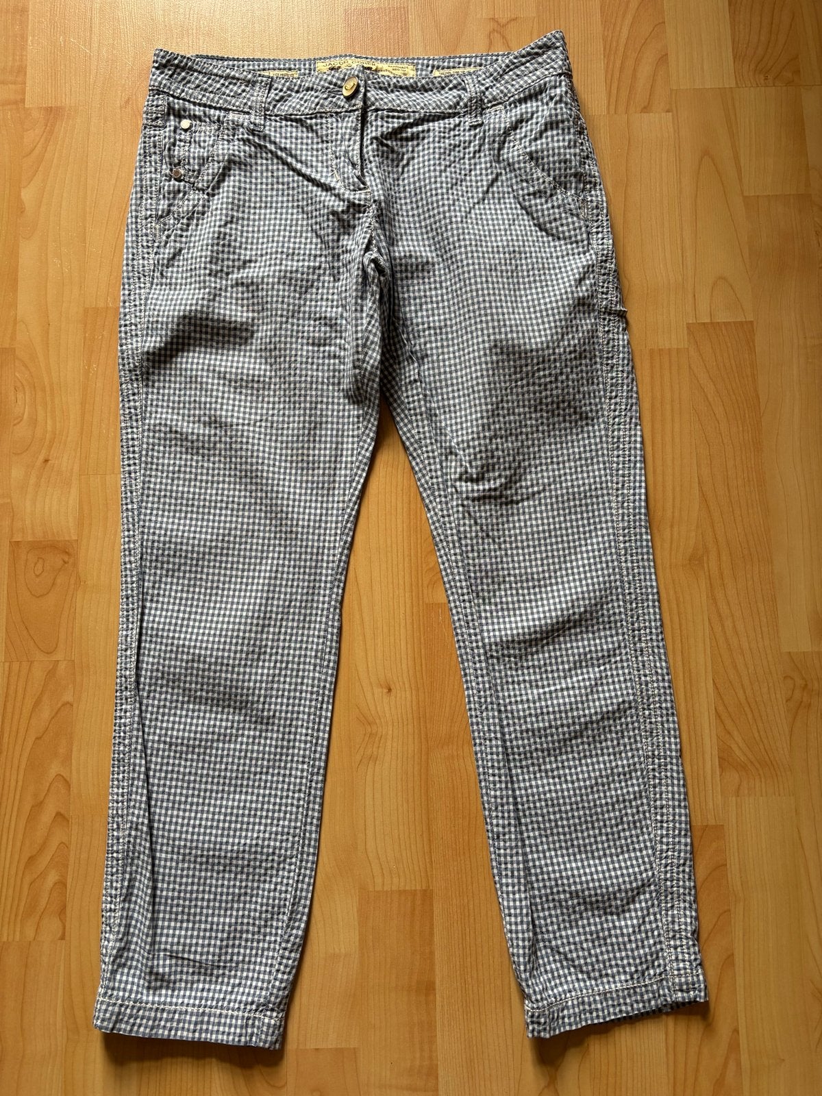 Jacob Cohën ruiten broek blauw/wit, Maat 38/40 (M), Zo goed als nieuw, Driekwart, Verzenden