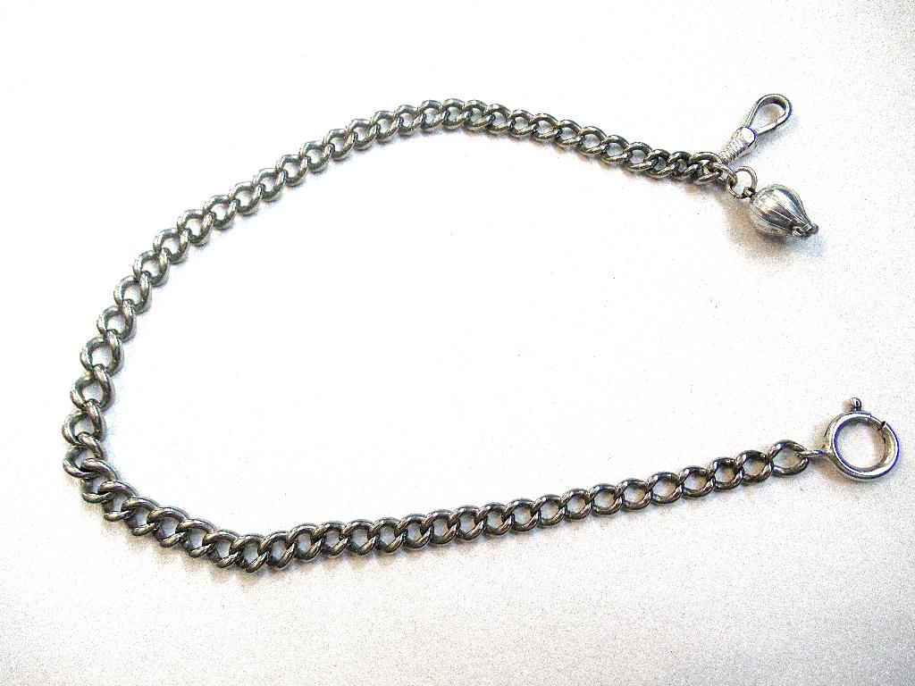 Antieke zakhorloge ketting, gekeurd., Antiek en Kunst, Antiek | Klokken, Ophalen of Verzenden