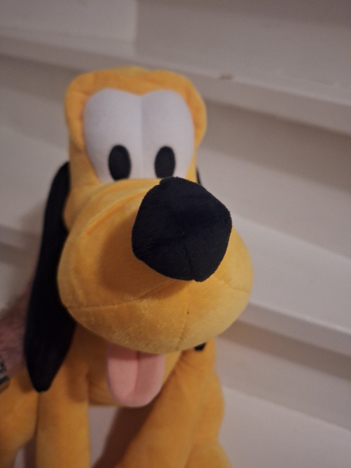 Grote Disney Pluto Knuffel met Muziekjes en Geluidjes, Disney, Geel, Zo goed als nieuw, Middelgroot (20 tot 80 cm)