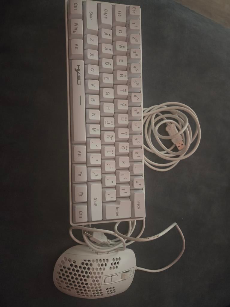 HJKSD V700 Gaming Toetsenbord en Muis Set - Wit, Computers en Software, Toetsenborden, Ophalen of Verzenden, Zo goed als nieuw