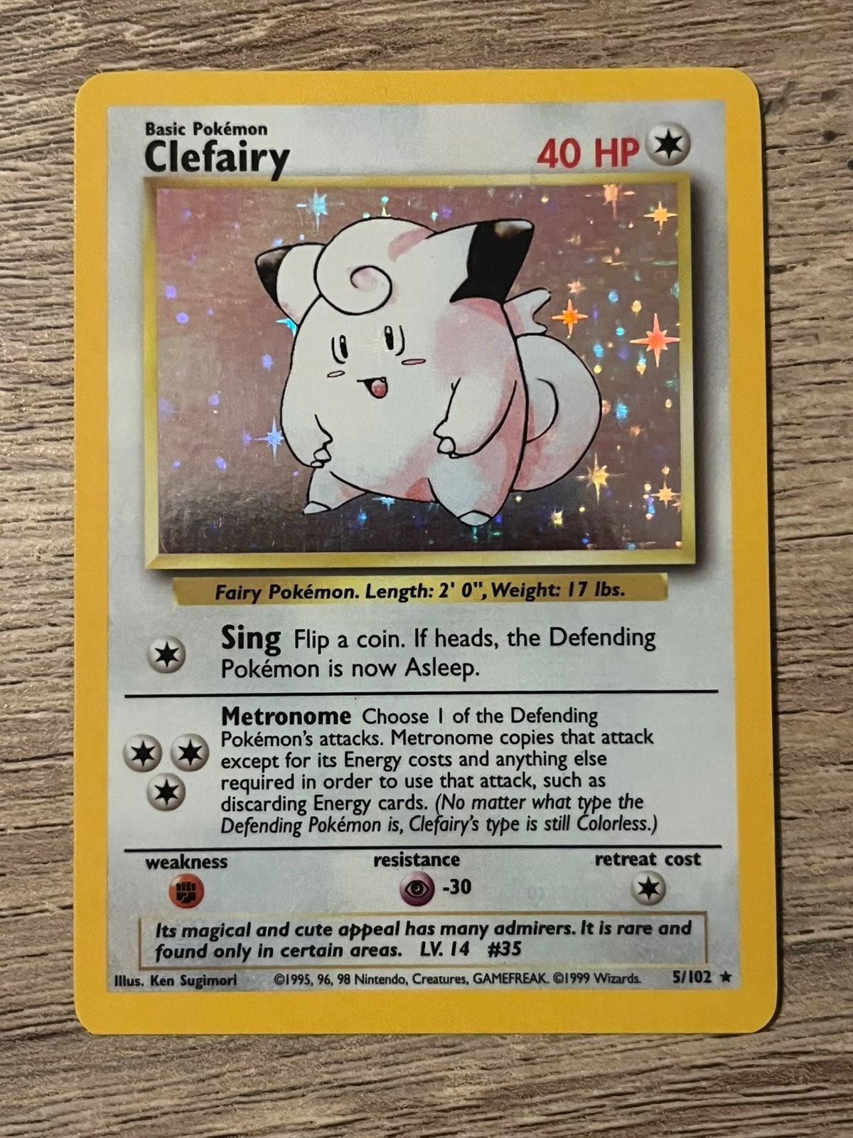 Clefairy - Base Set (5/102) - Pokemon Kaart, Ophalen of Verzenden, Zo goed als nieuw