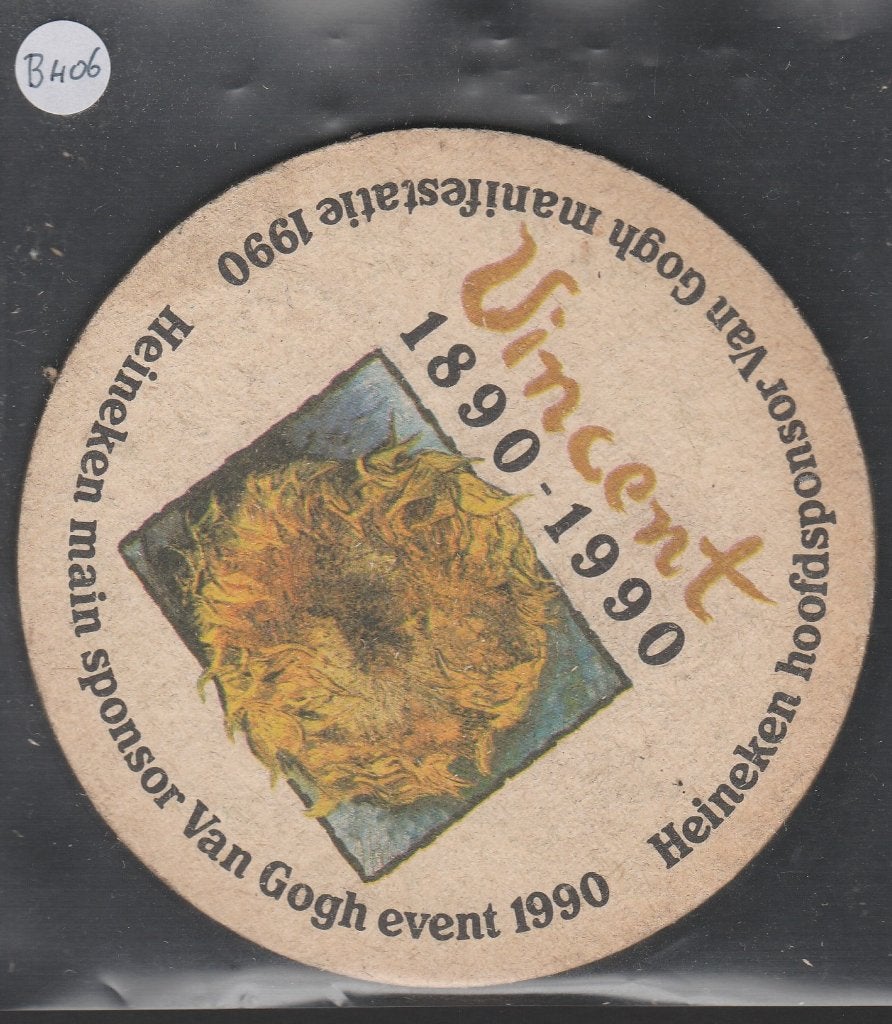 Bierviltje Heineken B 406, Verzamelen, Biermerken, Verzenden, Gebruikt, Viltje(s), Heineken