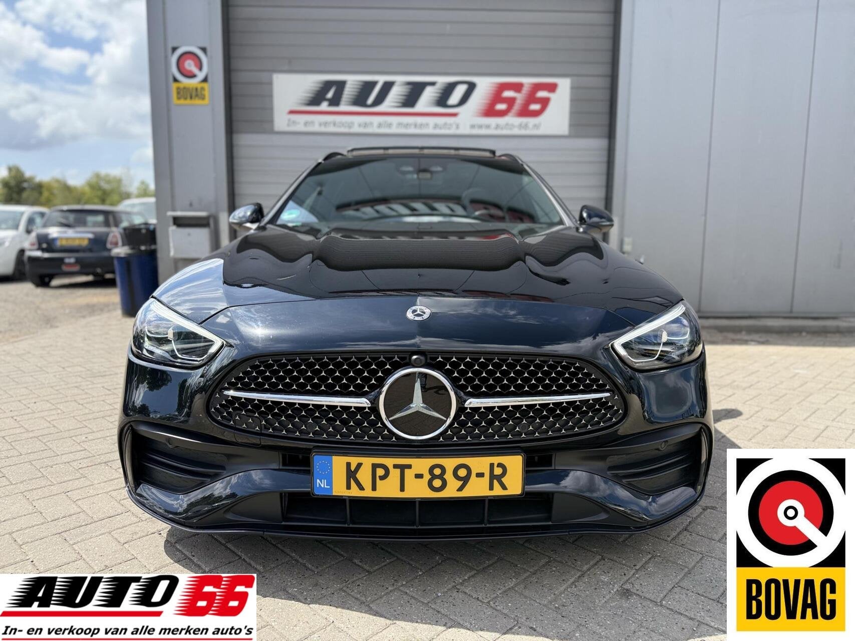 Mercedes C-klasse Estate 300 d AMG Line, Auto's, Automaat, Achterwielaandrijving, 4 cilinders, Zwart