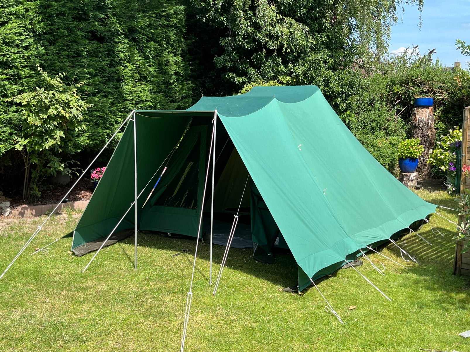 4 Persoons De Wit Apache Piramide tent., Caravans en Kamperen, Tenten, tot en met 4, Gebruikt, Ophalen