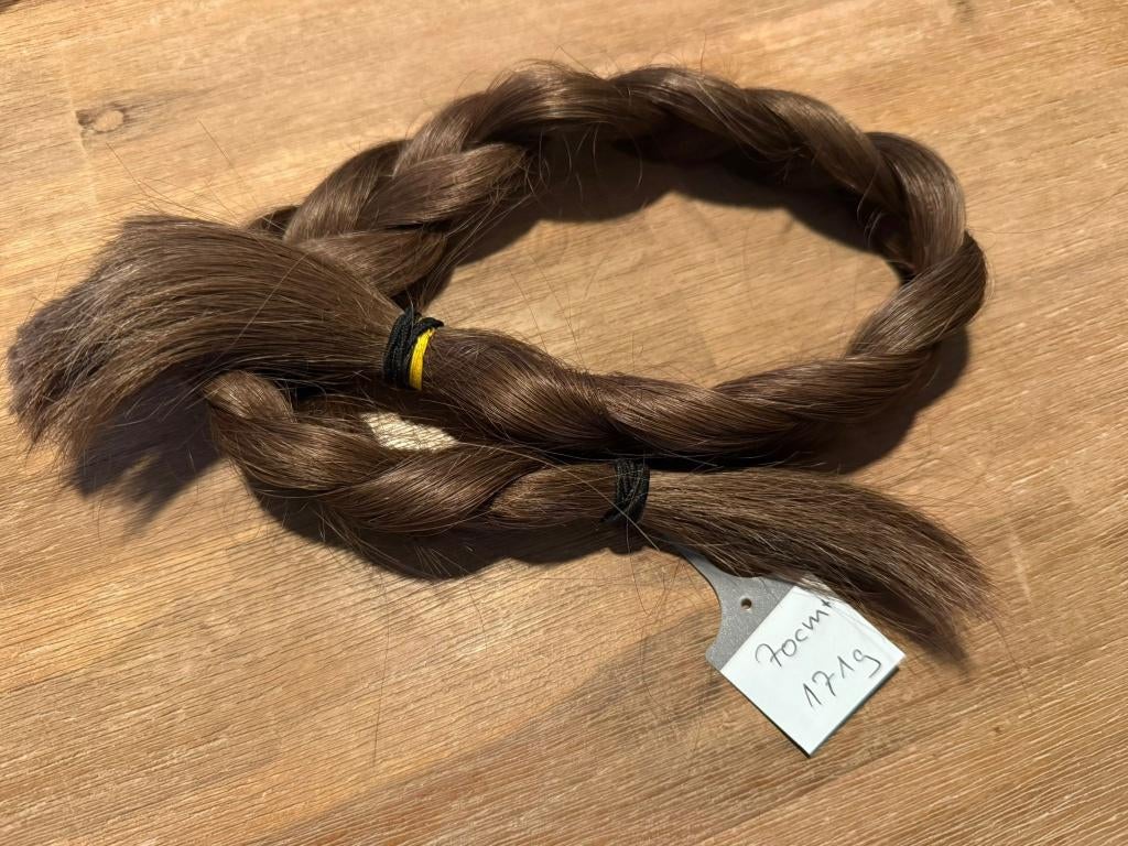 Echt menselijk haar - gevlochten paardenstaart, Ophalen of Verzenden, Zo goed als nieuw, Pruik of Haarverlenging