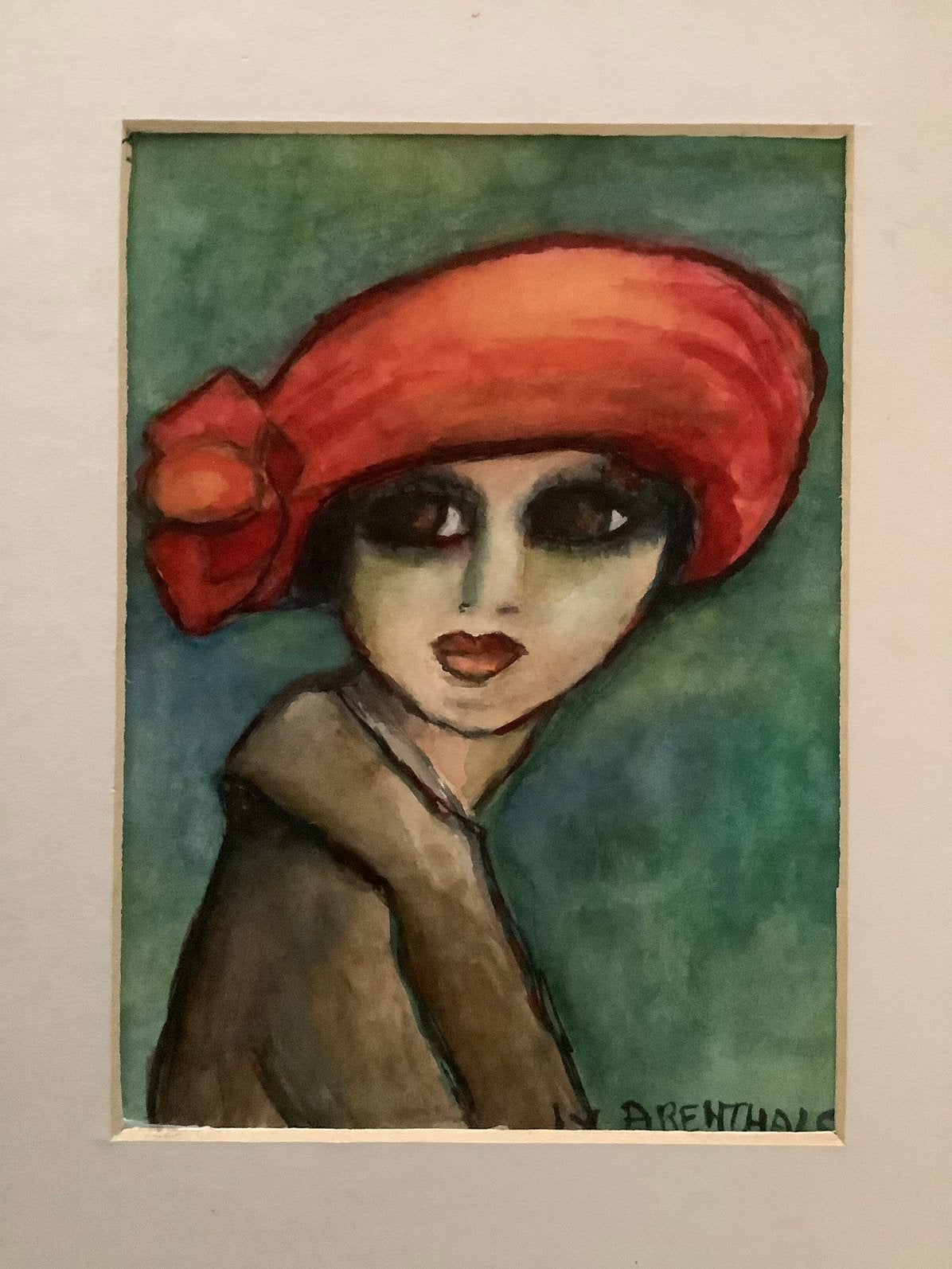 Ala van Dongen, aquarel, gesigneerd, 20/24 c.m., Ophalen of Verzenden