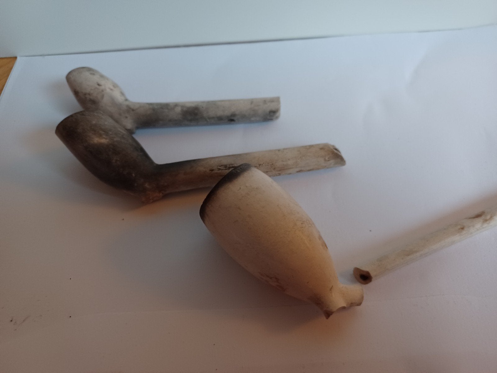 Antieke kleipijpen  3 klei pijp klei pijpjes, Ophalen of Verzenden