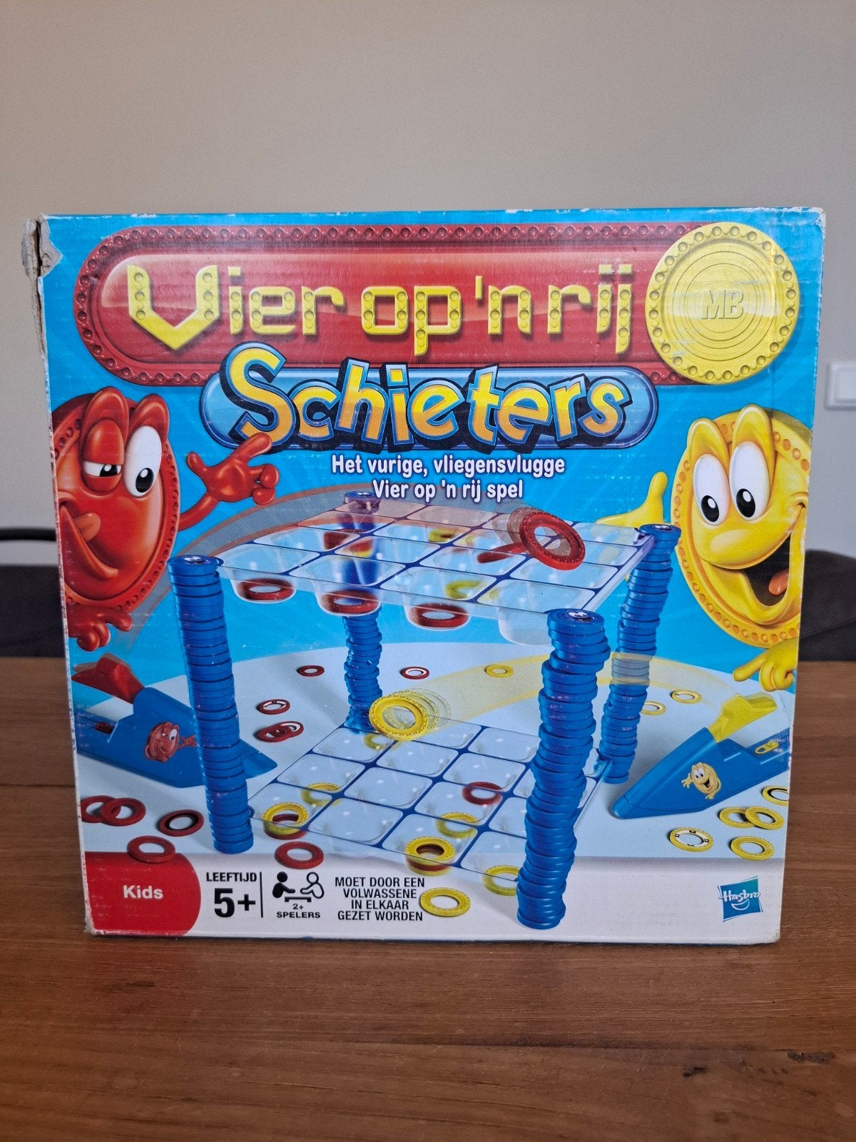 Vier op 'n rij Schieters - Compleet spel (mist 1 fiche), Een of twee spelers, Ophalen of Verzenden, Gebruikt, Hasbro