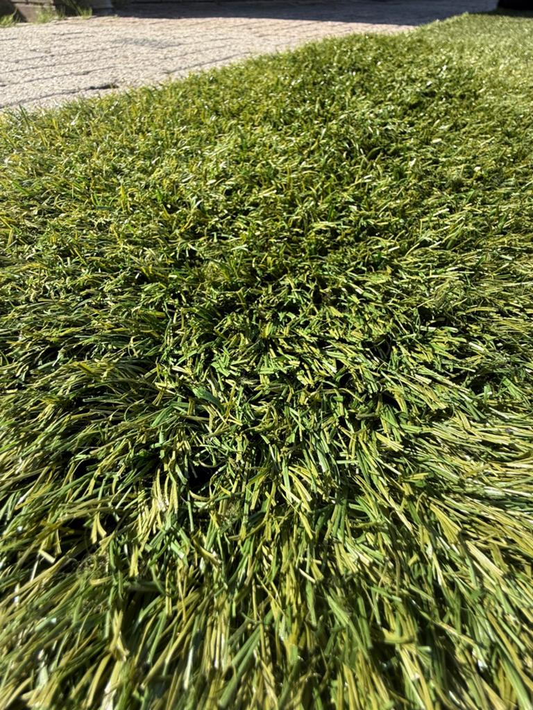 Gebruikt Kunstgras 45mm – Zacht, Sterk & Waterdoorlatend, Tuin en Terras, Gras en Kunstgras, Ophalen of Verzenden, Gebruikt, 20 m² of meer
