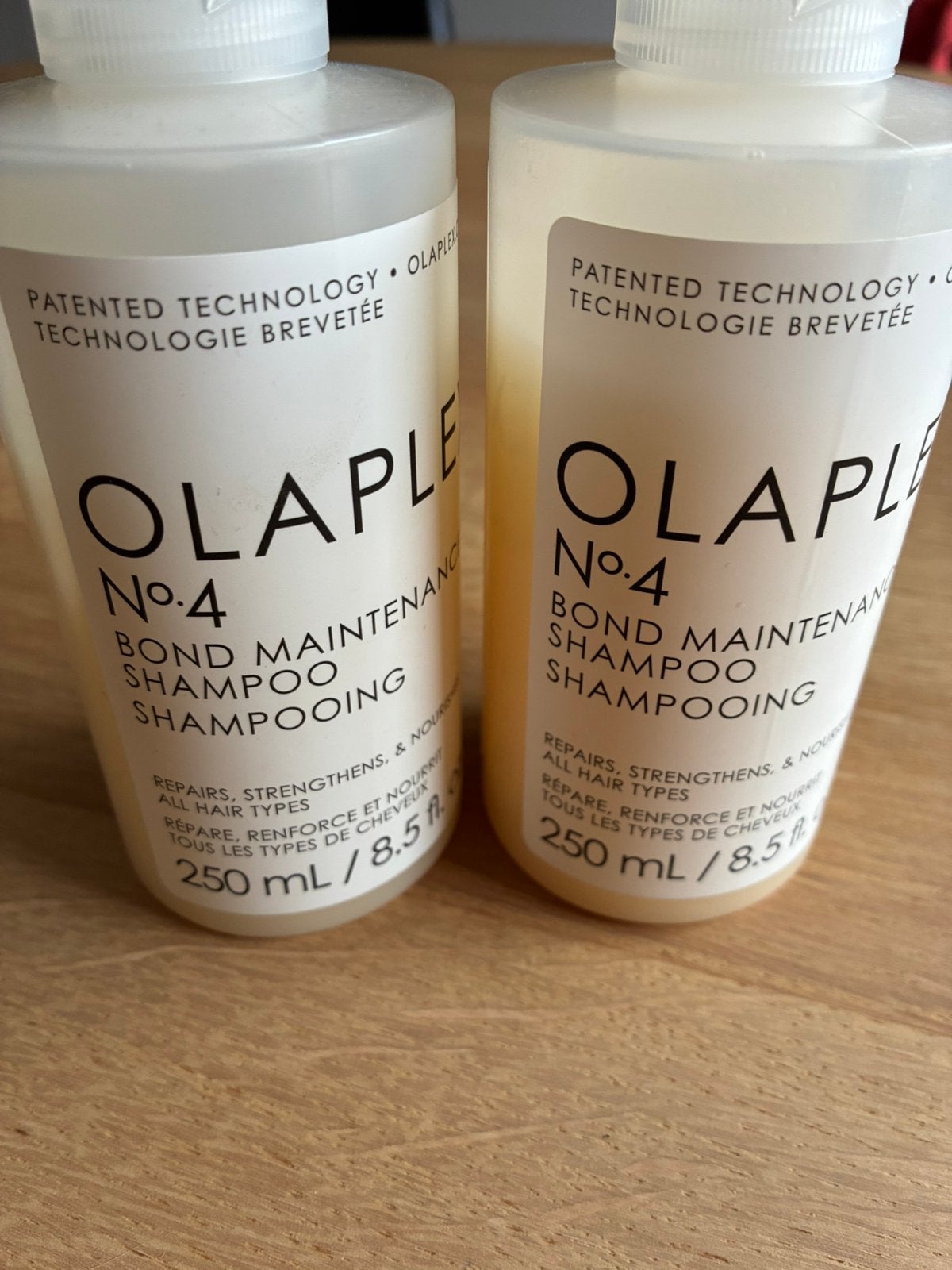 Olaplex bond 4 shampoo & conditioner 5, Ophalen of Verzenden, Zo goed als nieuw, Shampoo of Conditioner