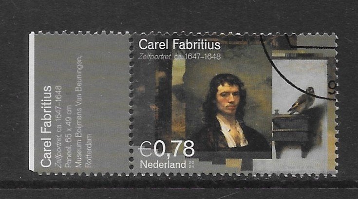 2004, Carel Fabritius, Zelfportret 1647-48 [2293] (K0205), Postzegels en Munten, Postzegels | Nederland, Ophalen of Verzenden
