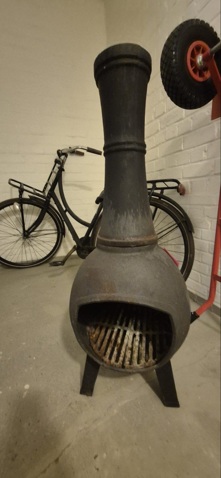 Gietijzeren terrashaard / vuurkorf, Ophalen, Gebruikt, Vuurkorf