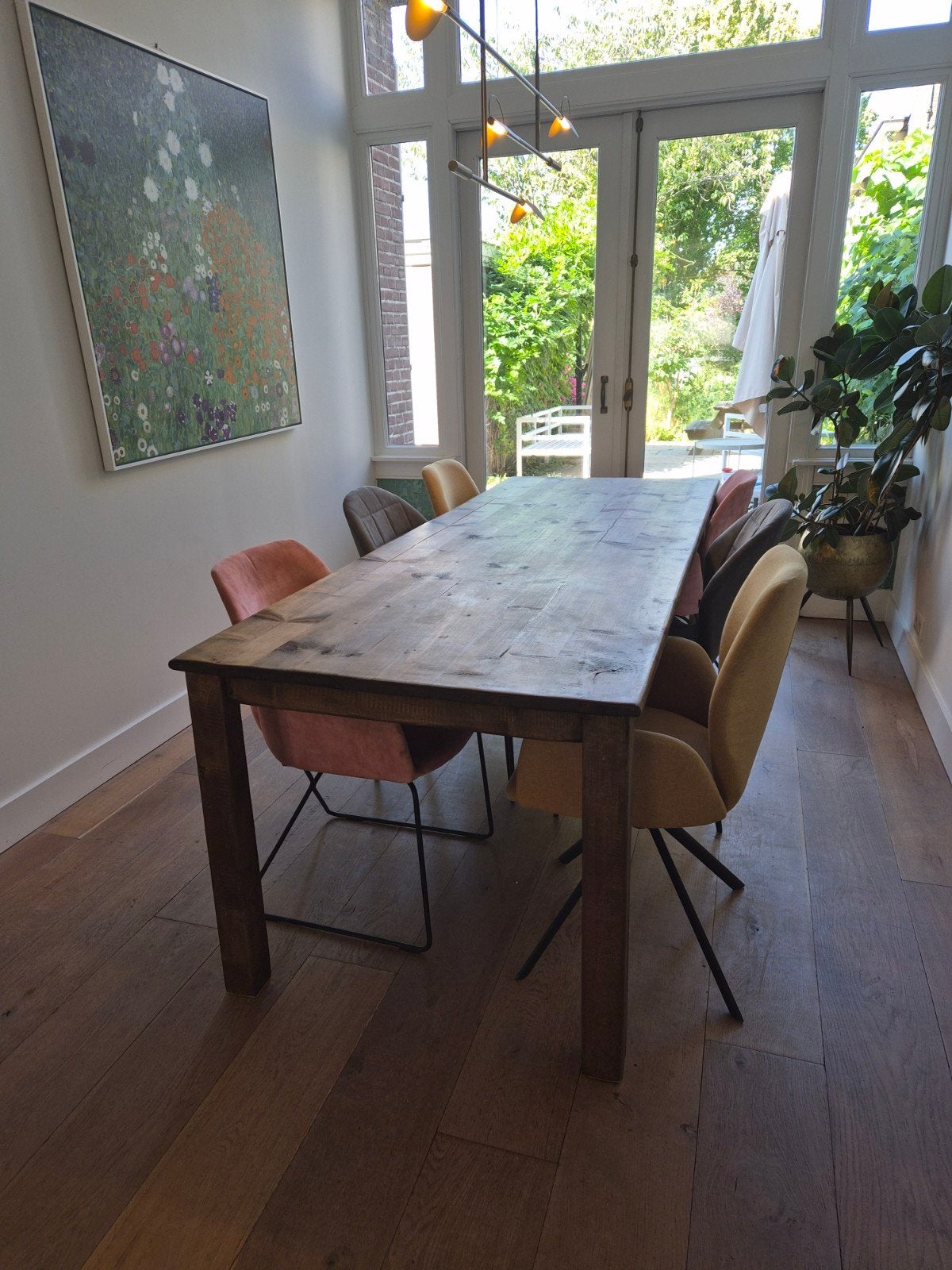 Kloostertafel / Vergadertafel / Eettafel 8 persoons 240x88, Huis en Inrichting, Tafels | Eettafels, 200 cm of meer, Zo goed als nieuw
