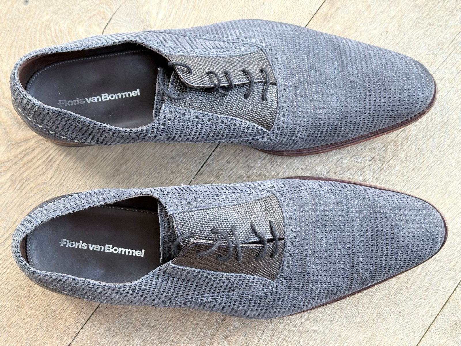 Floris van Bommel - Grijs/blauw mt 11,5, Kleding | Heren, Schoenen, Overige kleuren, Ophalen of Verzenden, Gedragen, Veterschoenen