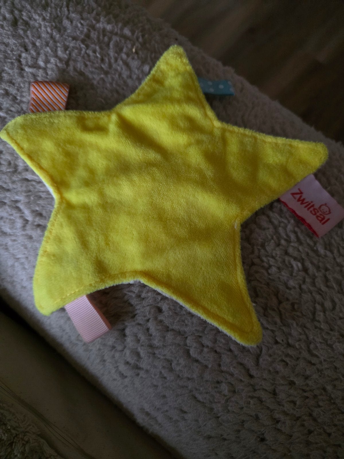 Zwitsal Ster knuffel/labeldoekje ZGAN, Overige merken, Geel, Overige typen, Ophalen of Verzenden