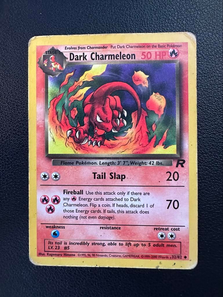 Pokémon Kaart: Dark Charmeleon 50 HP (Wizards 32/82), Ophalen of Verzenden, Gebruikt, Losse kaart