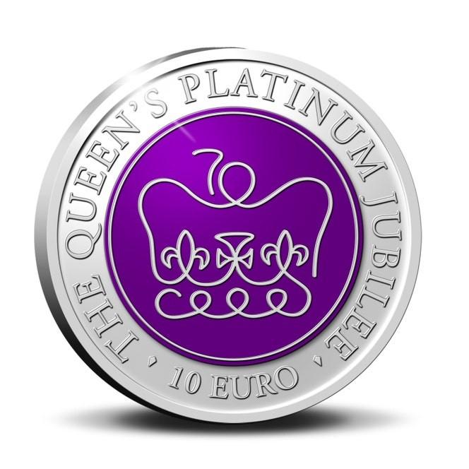 MALTA €10 2022 QUEEN ELIZABETH PLATINUM JUBILEE SILVER PROOF, Ophalen of Verzenden, Malta, 2 euro